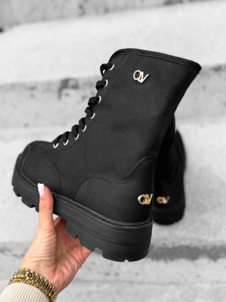 Buty damskie workery OLAVOGA PASSY 2025 czarne - mawershop.pl