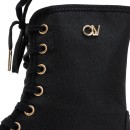 Buty damskie workery OLAVOGA PASSY 2025 czarne - mawershop.pl