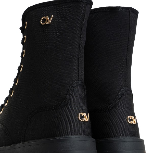 Buty damskie workery OLAVOGA PASSY 2025 czarne - mawershop.pl