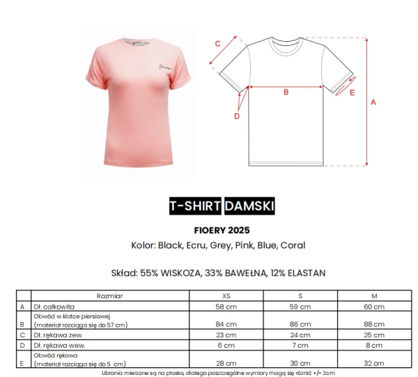 T-shirt damski OLAVOGA FIOERY 2025 - maWer Fashion