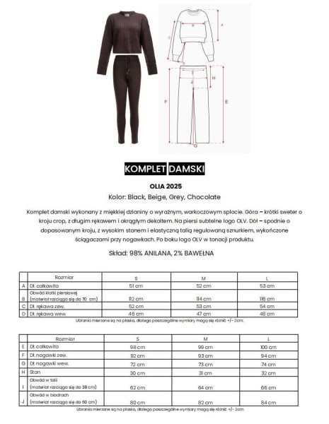 Komplet damski OLAVOGA OLIA 2025 - maWer Fashion