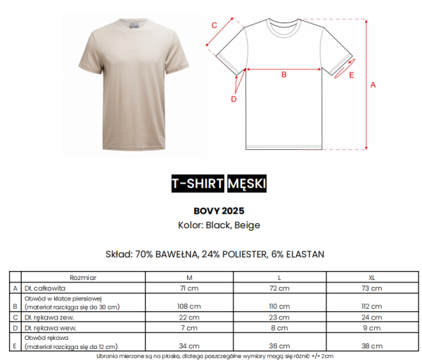 T-shirt męski OLAVOGA BOVY 2025 - maWer Fashion