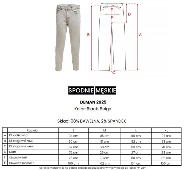 Spodnie męskie OLAVOGA DEMAN 2025 - maWer Fashion