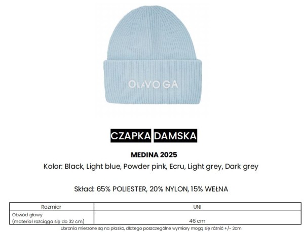 Czapka damska OLAVOGA MEDINA 2025 - maWer Fashion