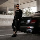 Welurowy komplet męski OLAVOGA HARVEST czarny - maWer Fashion