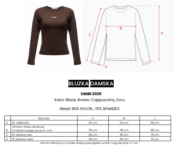 Bluzka damska OLAVOGA SIMBI 2025 cappucino - maWer Fashion