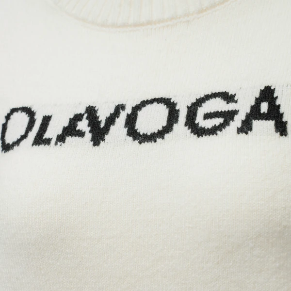Sweter damski OLAVOGA ZAIO 2025 ecru - maWer Fashion