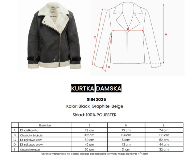 Kurtka damska PLAVOGA SIIN 2025 beż - maWer Fashion