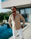 Koszula męska OLAVOGA GASTON 2025 beż  - maWer Fashion