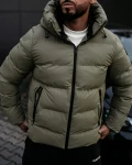 Zimowa kurtka męska OLAVOGA SPARKNOING 2025 khaki - maWer Fashion