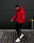 Zimowa kurtka męska OLAVOGA SPARKNOING 2025 czerwona - maWer Fashion