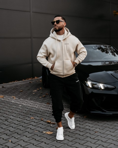 Bluza męska OLAVOGA EVLO 2025 beż - maWer Fashion
