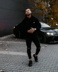 Sweter męski OLAVOGA FOLNEL 2025 czarny - maWer Fashion