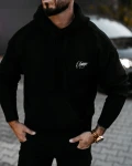 Sweter męski OLAVOGA FOLNEL 2025 czarny - maWer Fashion