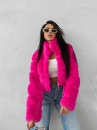 Futrzana kurtka damska OLAVOGA VESPERA 2025 róż - maWer Fashion