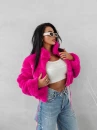 Futrzana kurtka damska OLAVOGA VESPERA 2025 róż - maWer Fashion