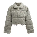 Futrzana kurtka damska OLAVOGA VESPERA 2025 szara - maWer Fashion