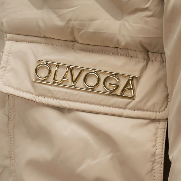 Zimowa kurtka damska OLAVOGA RAURE 2025 beż - maWer Fashion