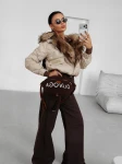 Zimowa kurtka damska OLAVOGA RAURE 2025 beż - maWer Fashion