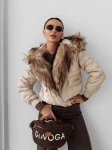 Zimowa kurtka damska OLAVOGA RAURE 2025 beż - maWer Fashion