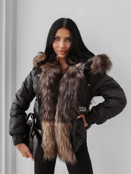 Zimowa kurtka damska OLAVOGA RAURE 2025 czarna - maWer Fashion