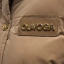 Zimowa kurtka damska OLAVOGA PUFY 2025 beż - maWer Fashion