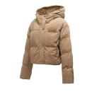 Zimowa kurtka damska OLAVOGA PUFY 2025 beż - maWer Fashion