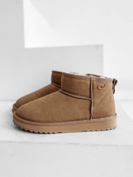 Śniegowce damskie OLAVOGA CRUSHY 2025 beż  - maWer Fashion