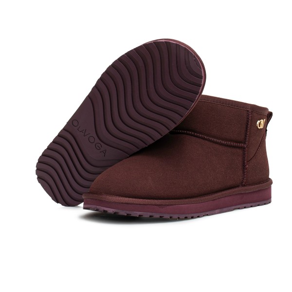 Śniegowce damskie OLAVOGA CRUSHY 2025 bordo  - maWer Fashion