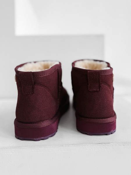 Śniegowce damskie OLAVOGA CRUSHY 2025 bordo  - maWer Fashion