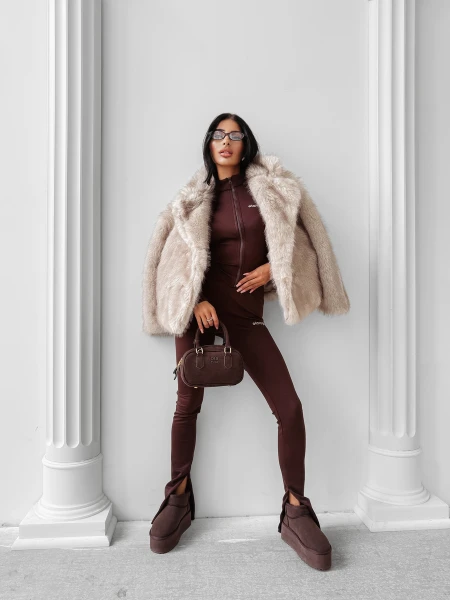 Kurtka damska OLAVOGA CUAR 2025 beż - maWer Fashion