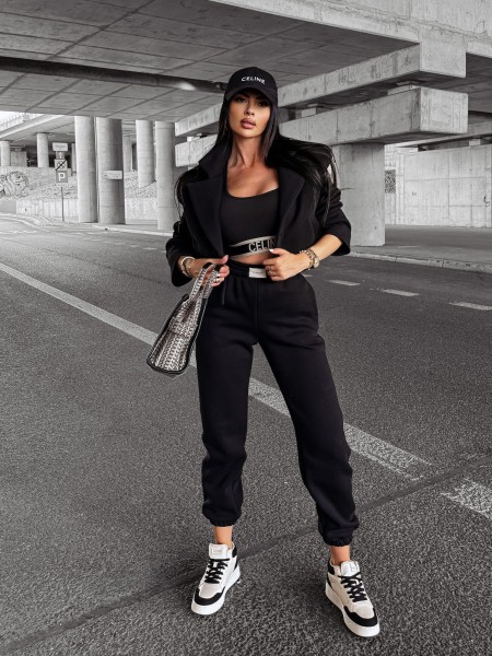 Marynarka damska OLAVOGA MOCHA czarna  - maWer Fashion