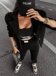 Marynarka damska OLAVOGA MOCHA czarna  - maWer Fashion