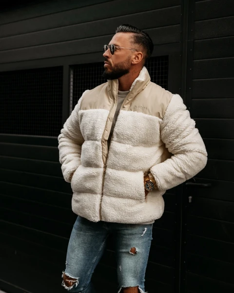 Kurtka męska OLAVOGA VAAS 2025 beż z ecru - maWer Fashion