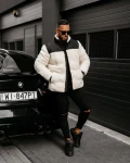 Kurtka męska OLAVOGA VAAS 2025 czarna z ecru - maWer Fashion