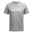 T-shirt męski OLAVOGA ZOAN 2025 jasny szary - maWer Fashion