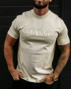 T-shirt męski OLAVOGA REAL 2025 beż - maWer Fashion