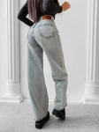 Spodnie damskie jeansy OLAVOGA ERADIO 2025 sprany niebieski- maWer Fashion