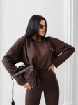Komplet damski OLAVOGA AURIC 2025 brąz - maWer Fashion