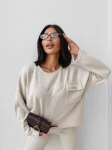 Komplet damski OLAVOGA AURIC 2025 beż - maWer Fashion