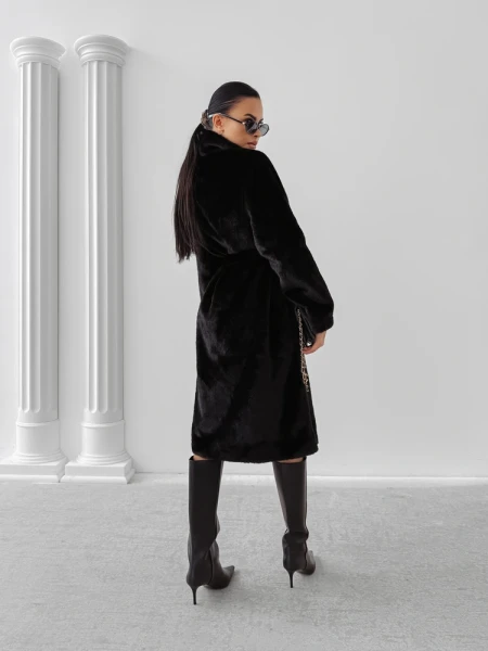 Płaszcz damski OLAVOGA MINO 2025 czarny - maWer Fashion