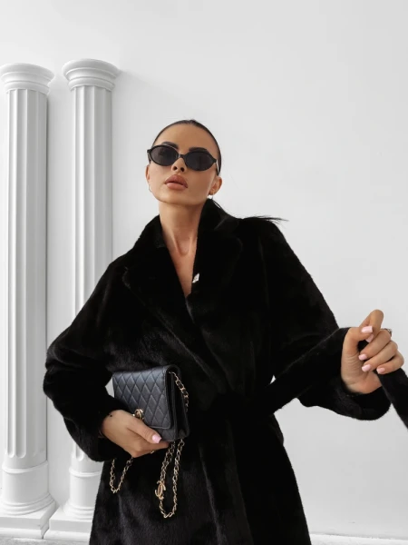 Płaszcz damski OLAVOGA MINO 2025 czarny - maWer Fashion