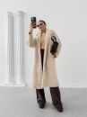 Płaszcz damski OLAVOGA MINO 2025 beż - maWer Fashion