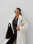 Płaszcz damski OLAVOGA MINO 2025 ecru - maWer Fashion