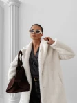 Płaszcz damski OLAVOGA MINO 2025 ecru - maWer Fashion