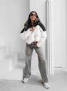 Kurtka damska OLAVOGA PULLY 2025 beż z czarnym - maWer Fashion