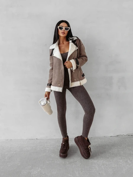 Kurtka damska PLAVOGA SIIN 2025 beż - maWer Fashion