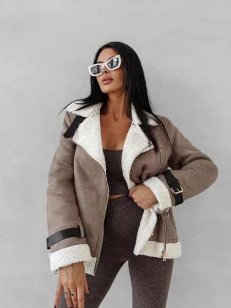 Kurtka damska PLAVOGA SIIN 2025 beż - maWer Fashion