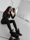 Buty damskie workery OLAVOGA BADDIE 2025 czarne - maWer Fashion