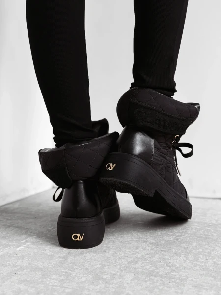 Buty damskie workery OLAVOGA BADDIE 2025 czarne - maWer Fashion